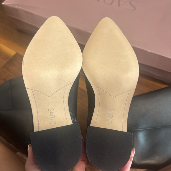 Franco Sarto Black Leather Heeled Boots - Picture 4 of 4